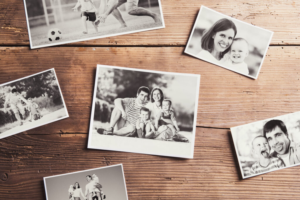 Snapshots of family photos. Adventure Awaits blog post Kindred Counseling in Blaine MN