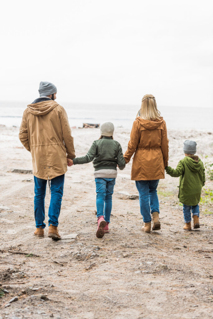 Therapy in Blaine MN . Family walking on the beach