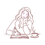 Woman Writing With Coffee Navigating Divorce in Blaine MN