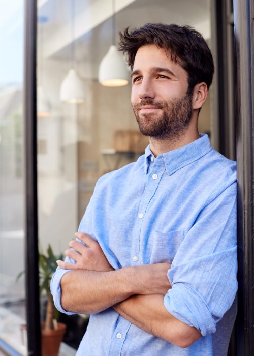 Therapy for anxiety in Blaine MN Man standing in doorway